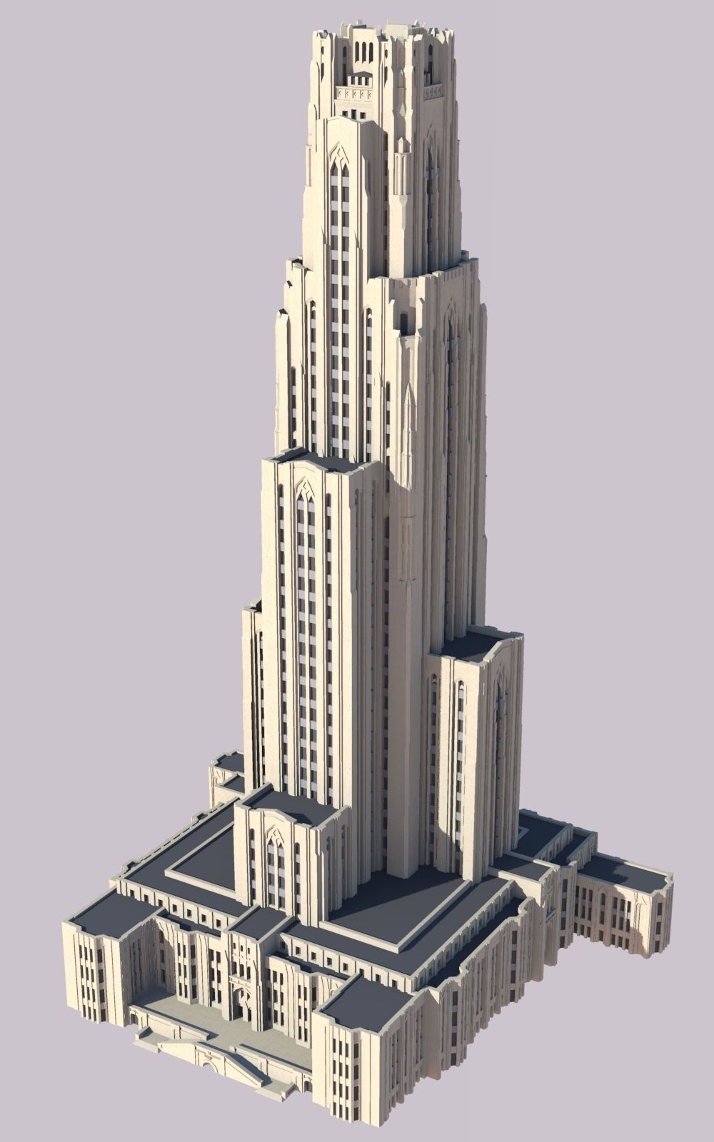 Cathedral of Learning 3D print model_1