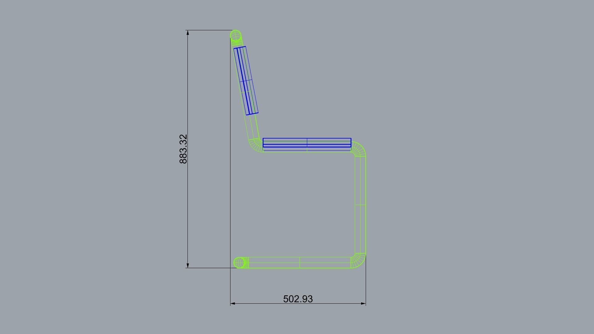 Chair 3D print model_3