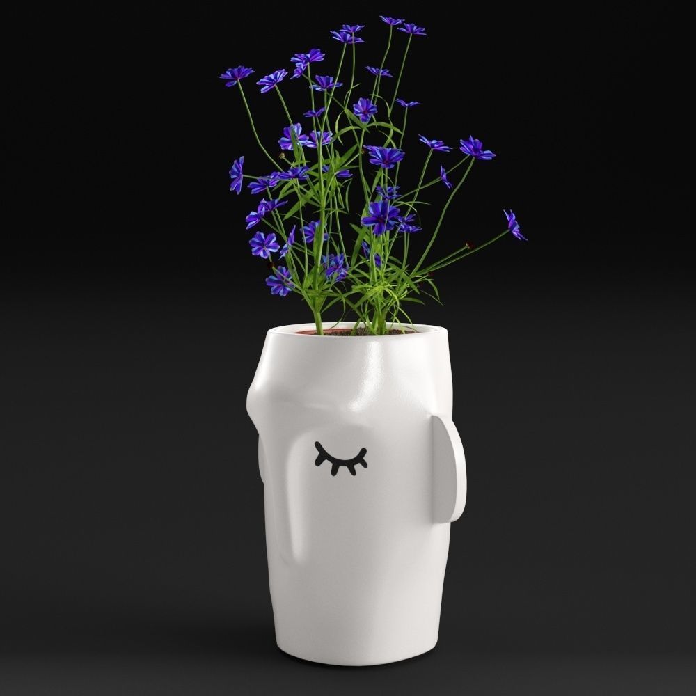 Amenna vase small 3D model_3