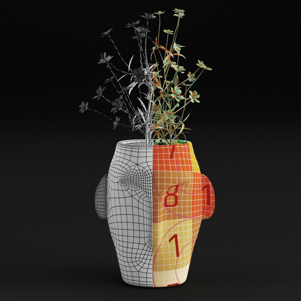 Amenna vase small 3D model_9