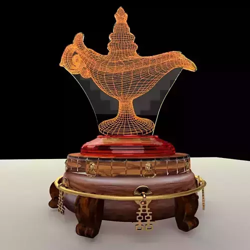 Chinese magic lam with display stand