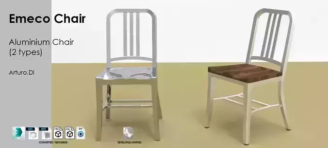 Emeco Aluminium Chair 3D model