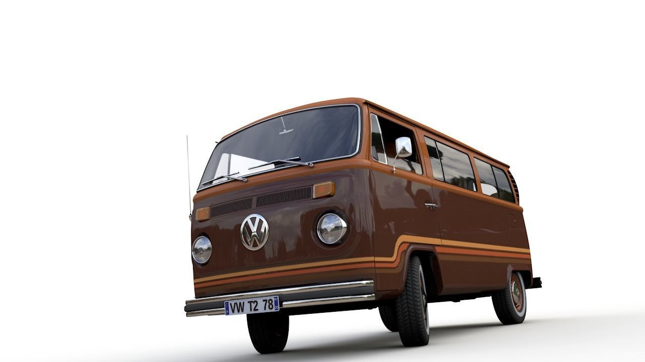 VOLKSWAGEN T2 CHAMPAGNE EDITION 1978 3D model_7