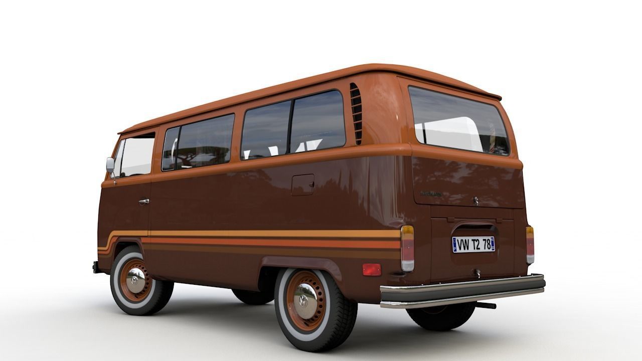 VOLKSWAGEN T2 CHAMPAGNE EDITION 1978 3D model_11