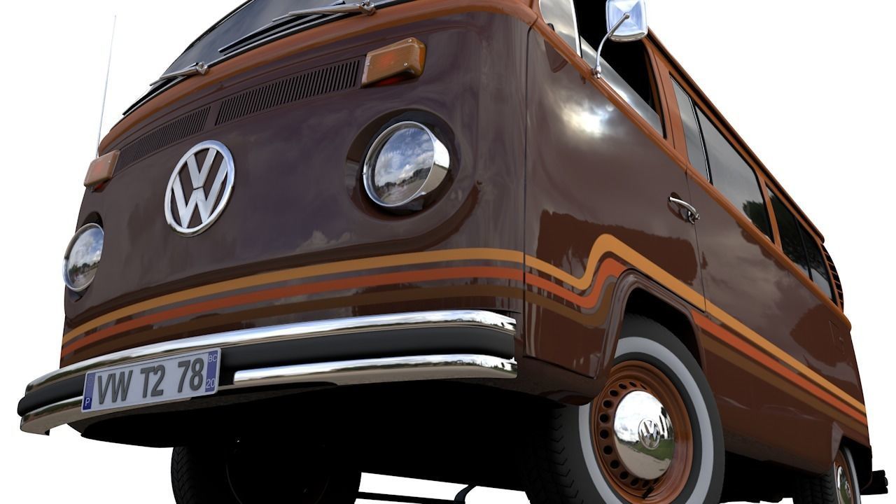 VOLKSWAGEN T2 CHAMPAGNE EDITION 1978 3D model_5