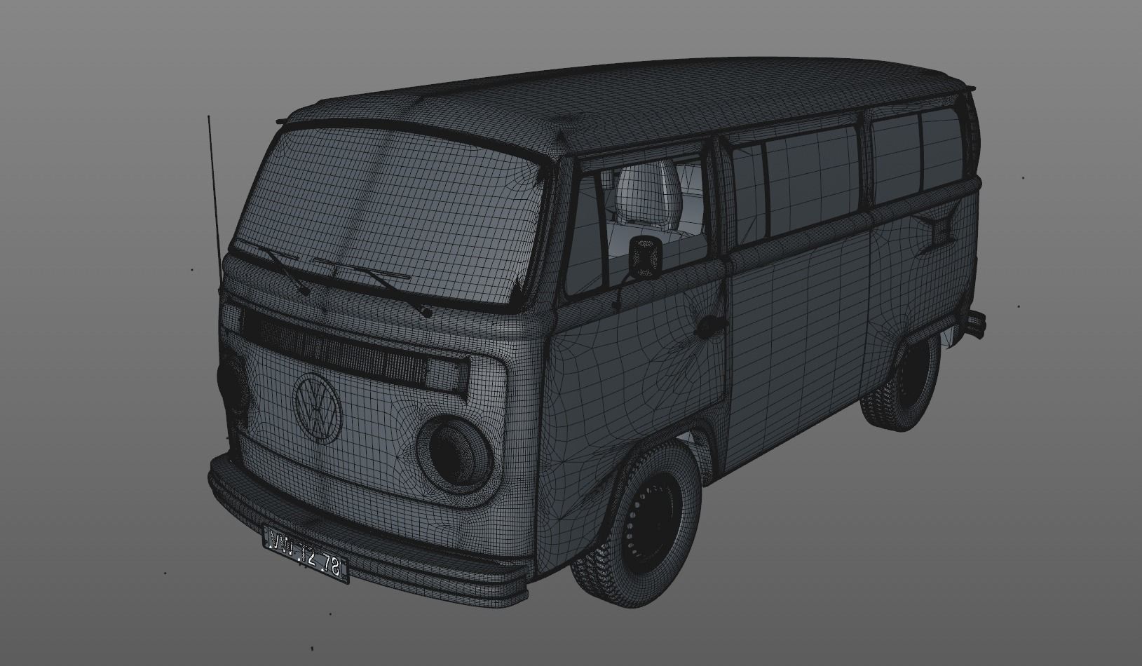 VOLKSWAGEN T2 CHAMPAGNE EDITION 1978 3D model_18