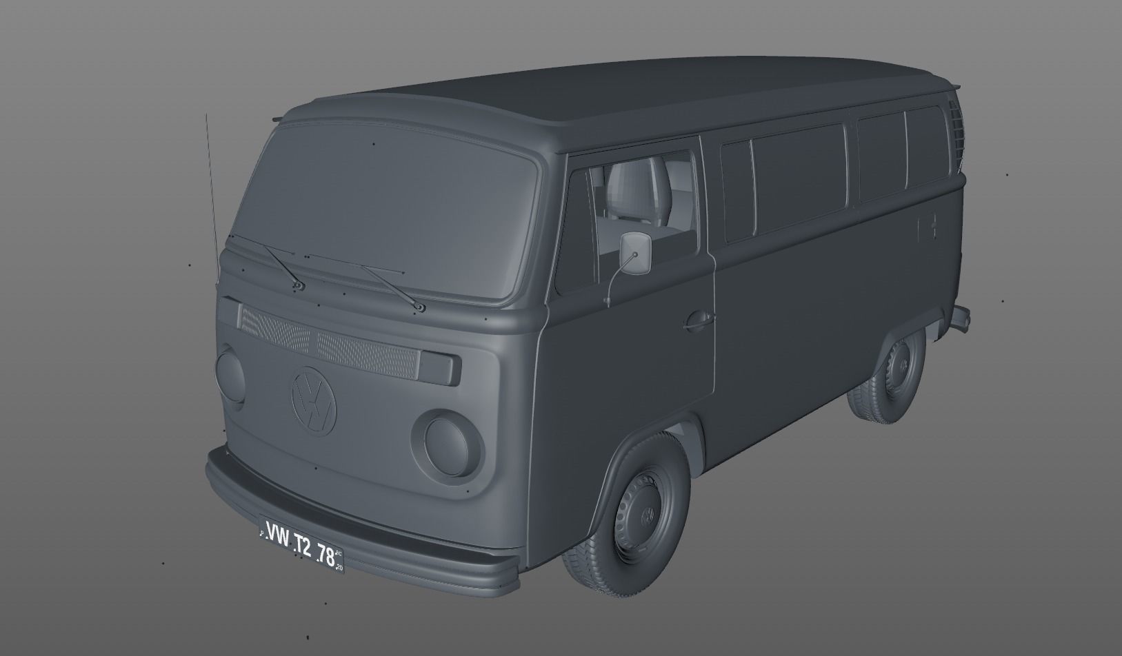 VOLKSWAGEN T2 CHAMPAGNE EDITION 1978 3D model_16