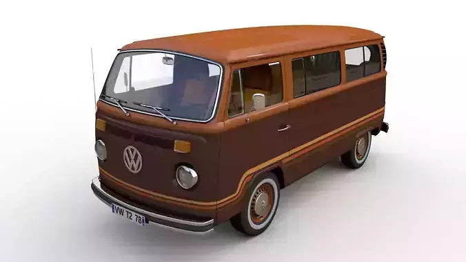 VOLKSWAGEN T2 CHAMPAGNE EDITION 1978 3D model