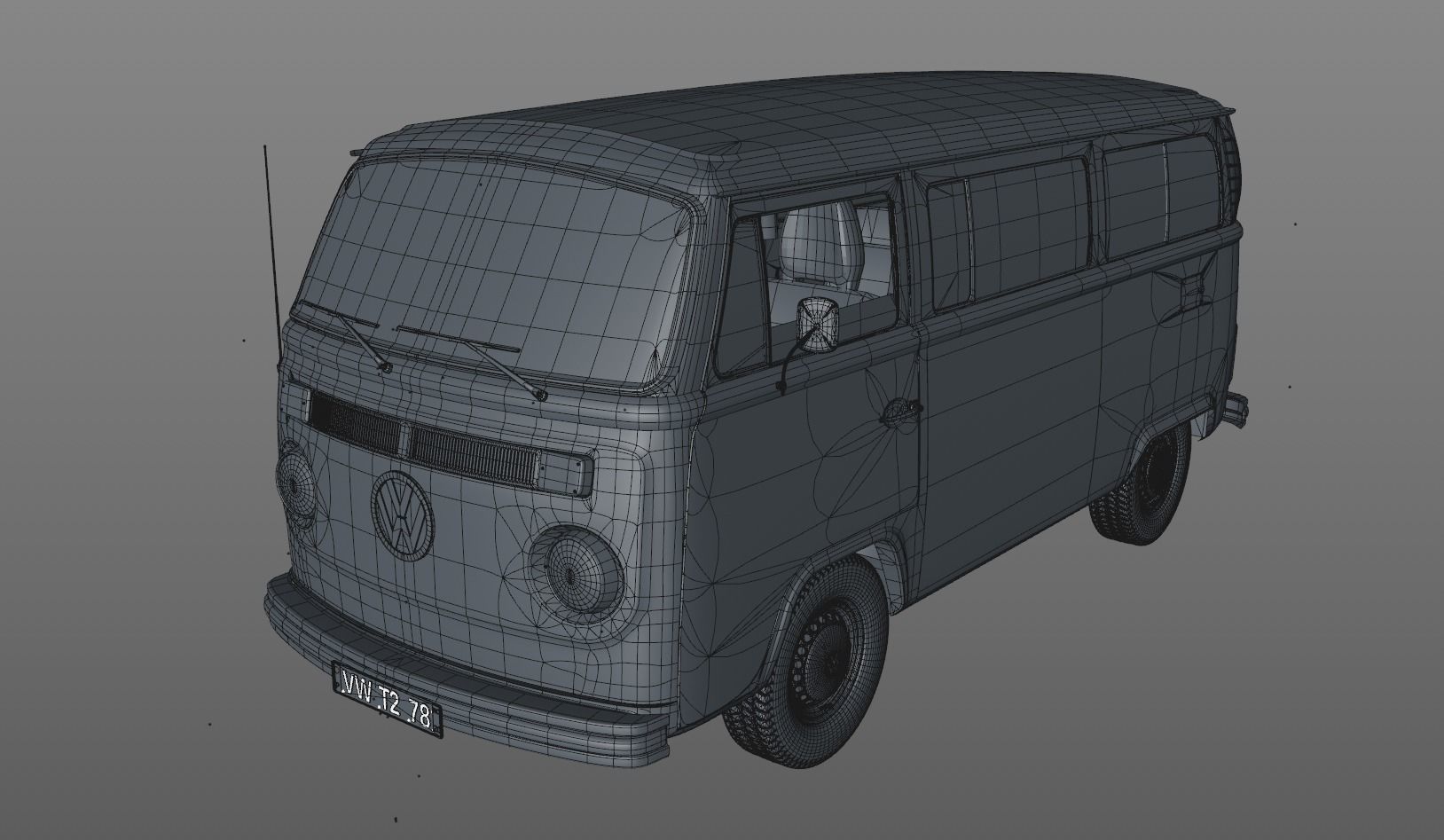 VOLKSWAGEN T2 CHAMPAGNE EDITION 1978 3D model_17