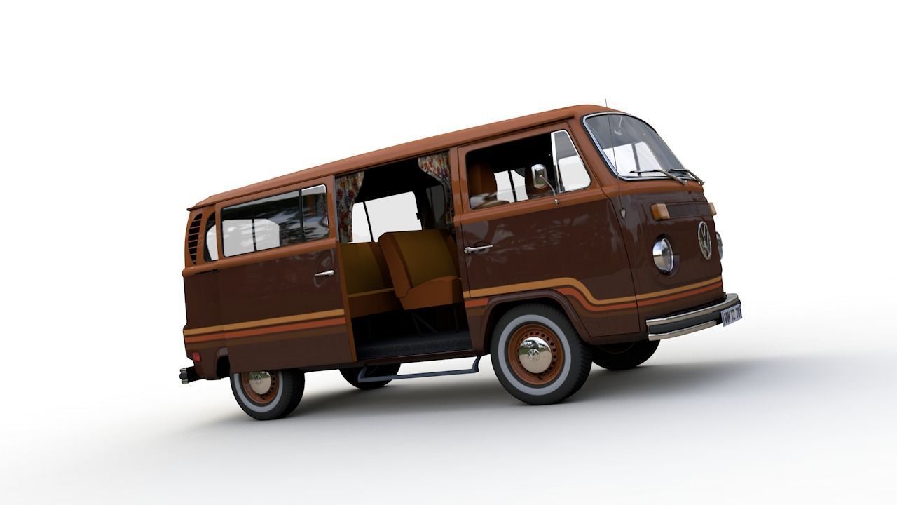 VOLKSWAGEN T2 CHAMPAGNE EDITION 1978 3D model_6