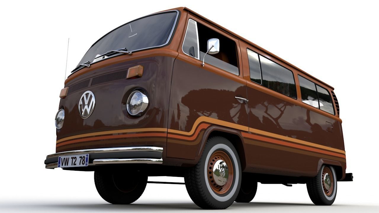 VOLKSWAGEN T2 CHAMPAGNE EDITION 1978 3D model_4