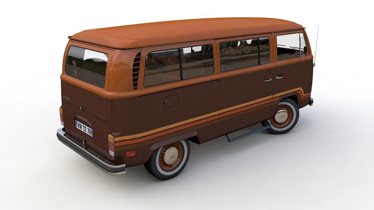 VOLKSWAGEN T2 CHAMPAGNE EDITION 1978 3D model_2