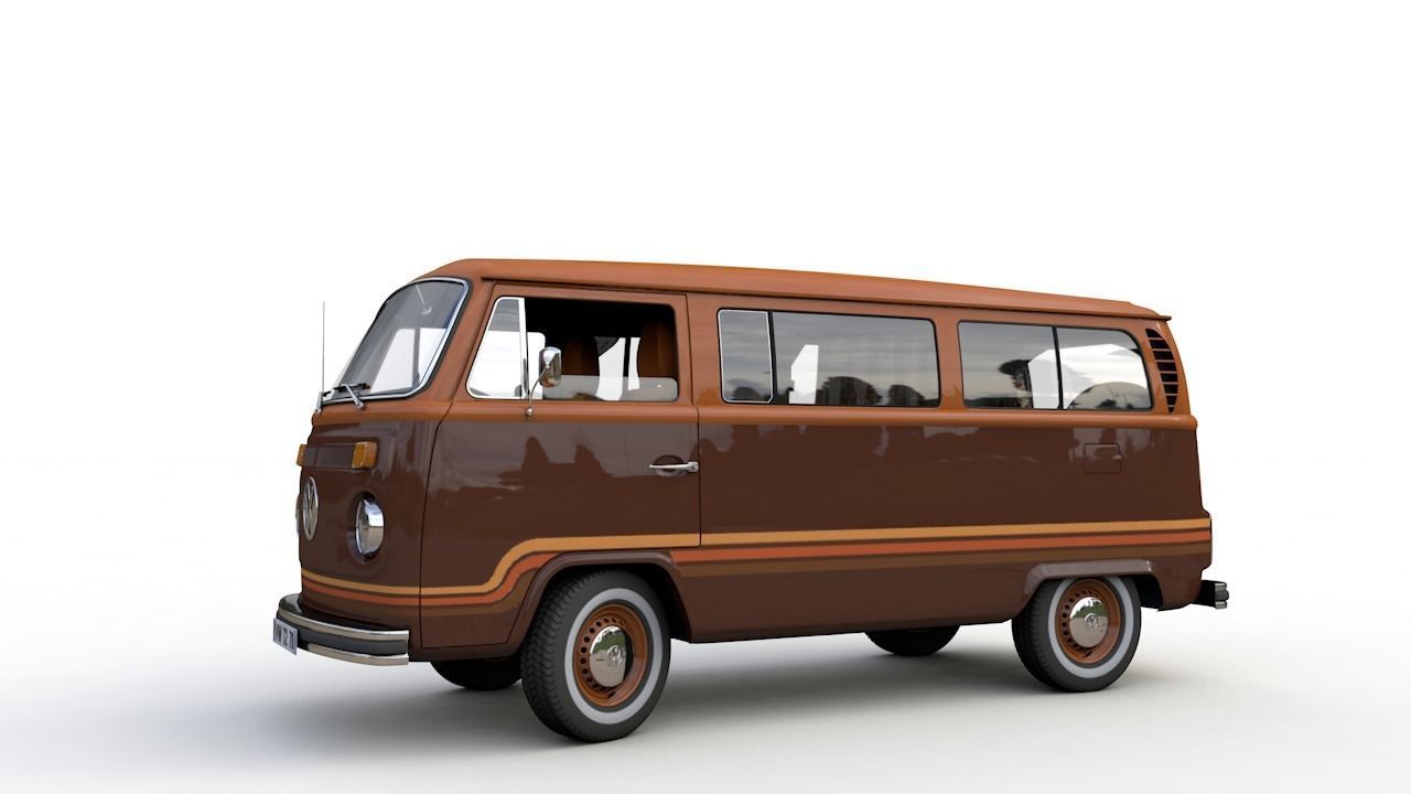 VOLKSWAGEN T2 CHAMPAGNE EDITION 1978 3D model_12