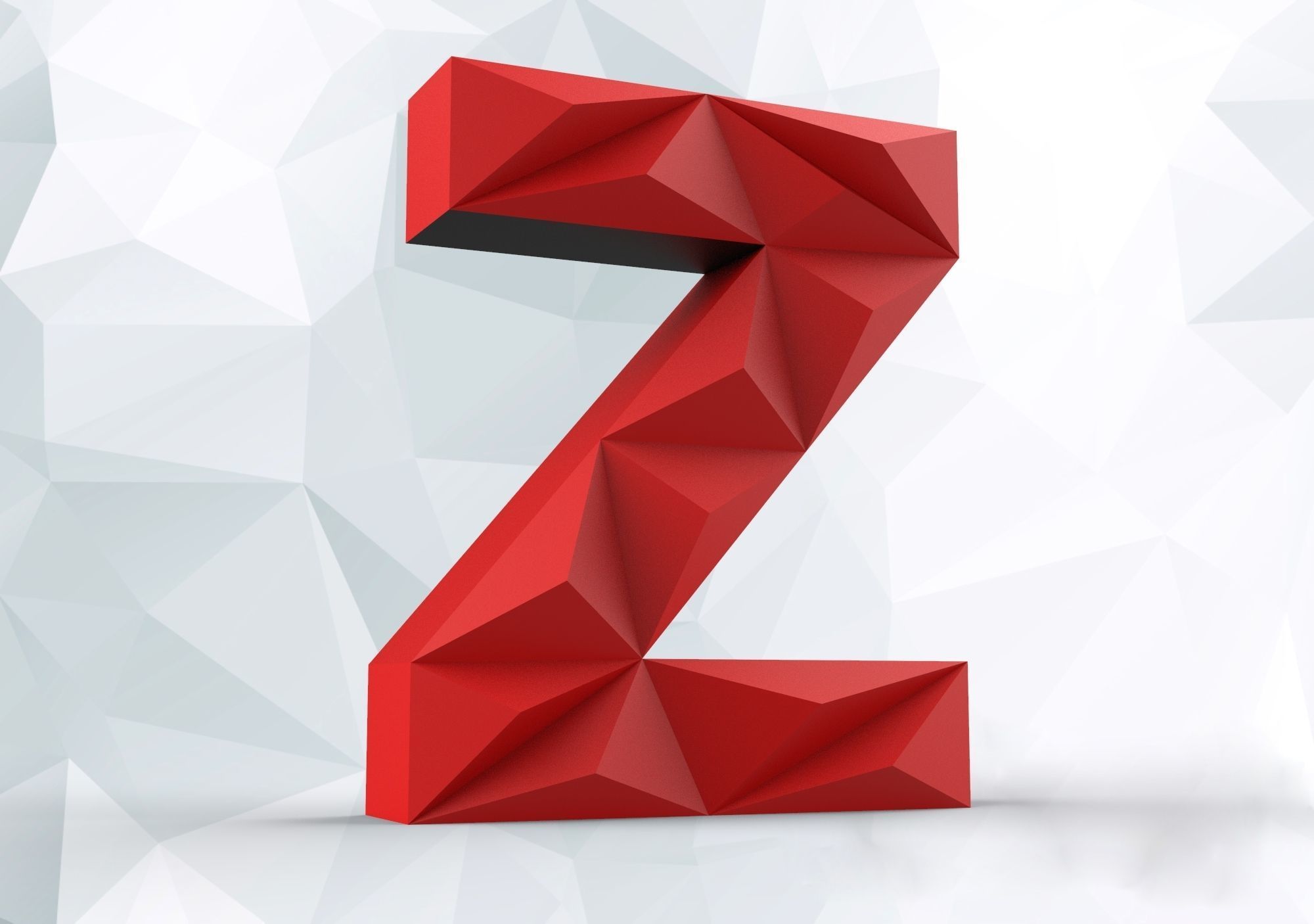 Lowpoly letter Z