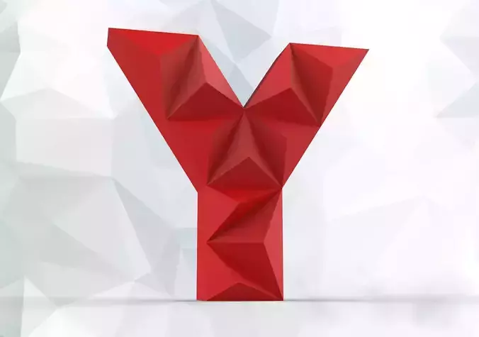 Lowpoly letter Y