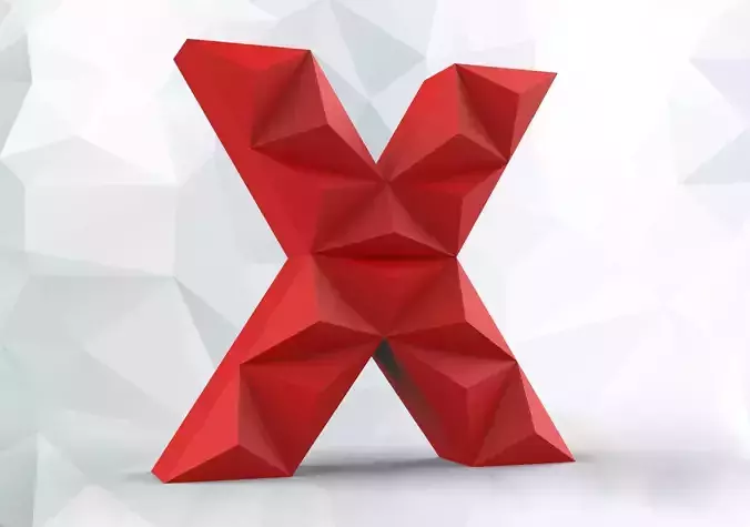 Lowpoly letter X