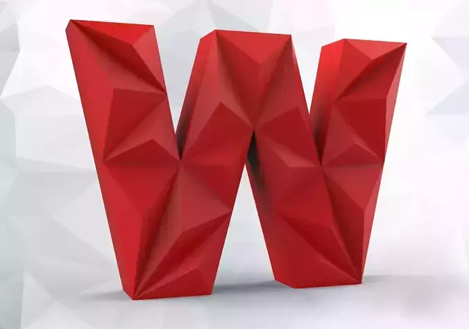 Lowpoly letter W