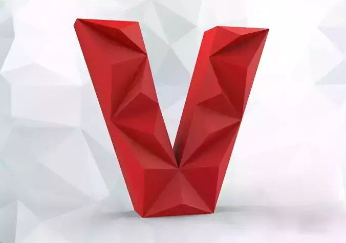 Lowpoly letter V
