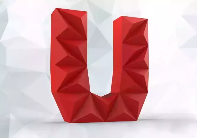 Lowpoly letter U