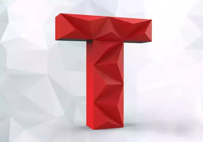 Lowpoly letter T