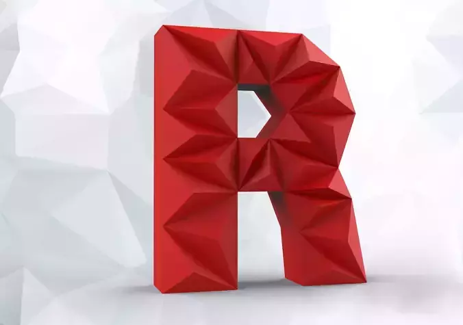 Lowpoly letter R