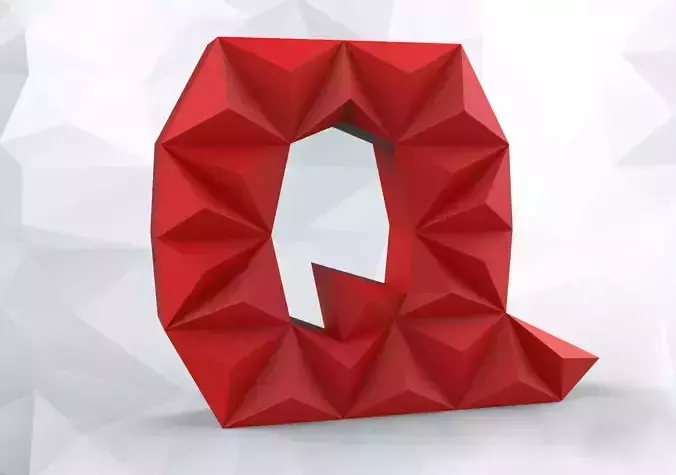 Lowpoly letter Q
