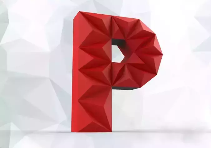 Lowpoly letter P