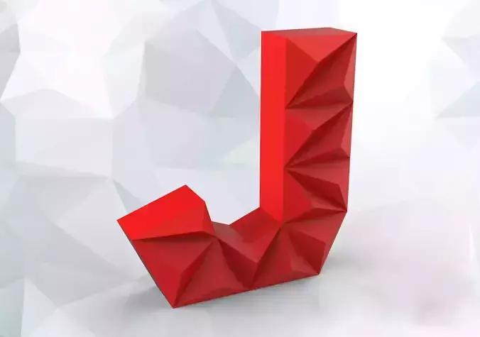 Lowpoly letter J