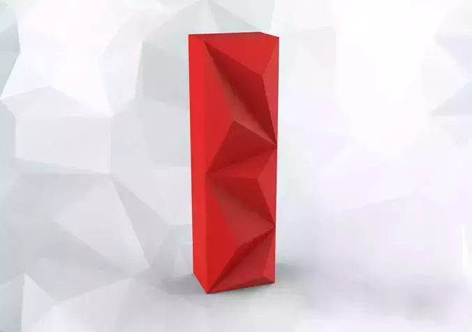Lowpoly letter I 3D print model