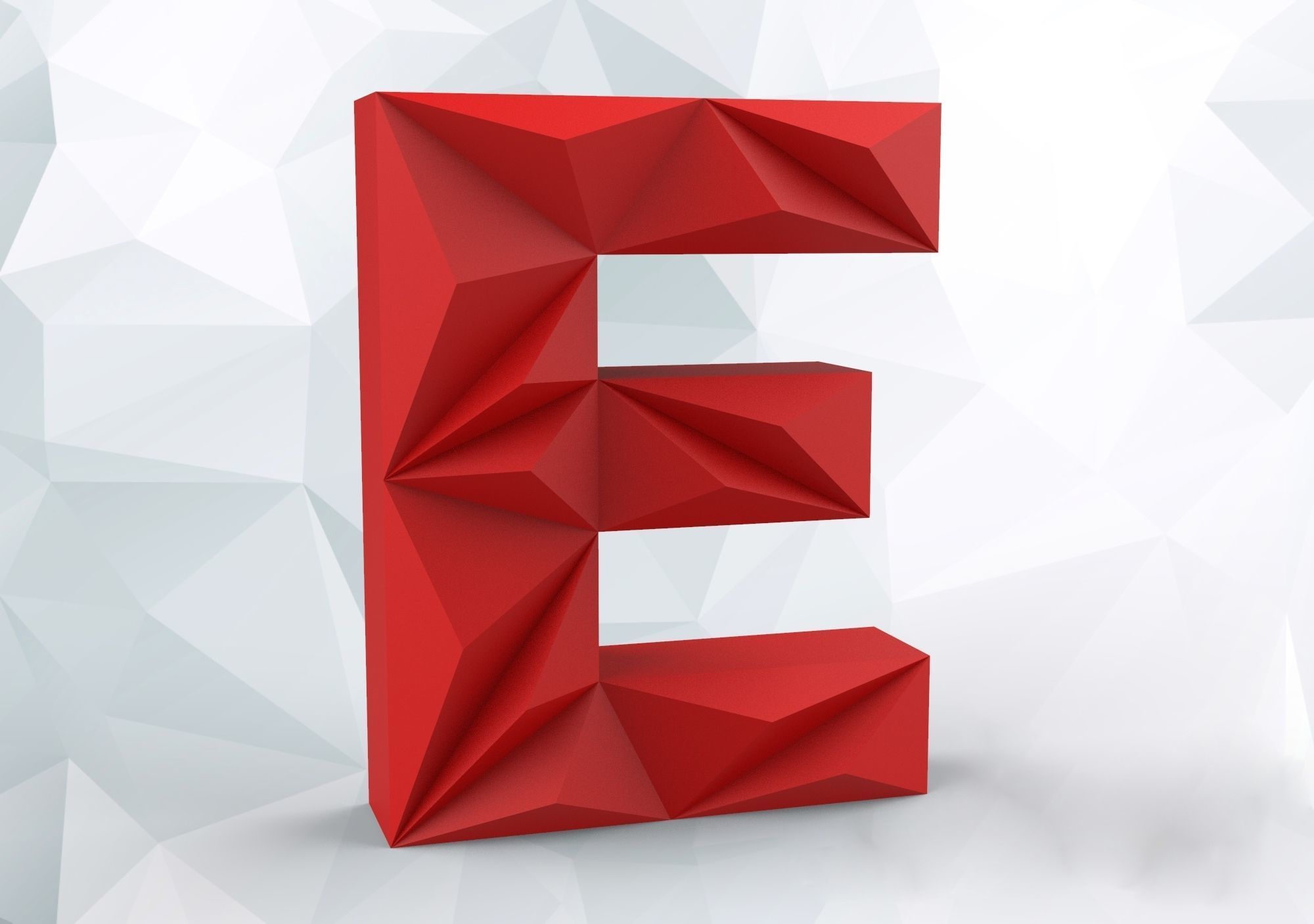 Lowpoly letter E
