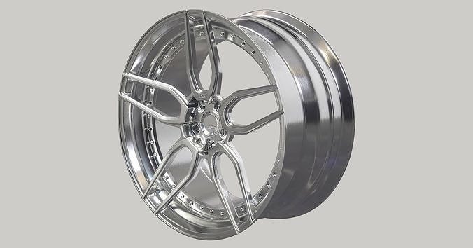 ADV1 005 racing wheel 3D model 3