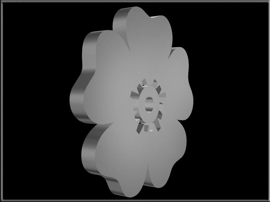 Flower 05 Low-poly 3D model_5