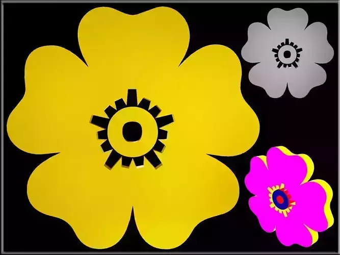 Flower 05 Low-poly 3D model