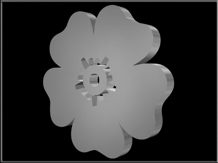 Flower 05 Low-poly 3D model_3