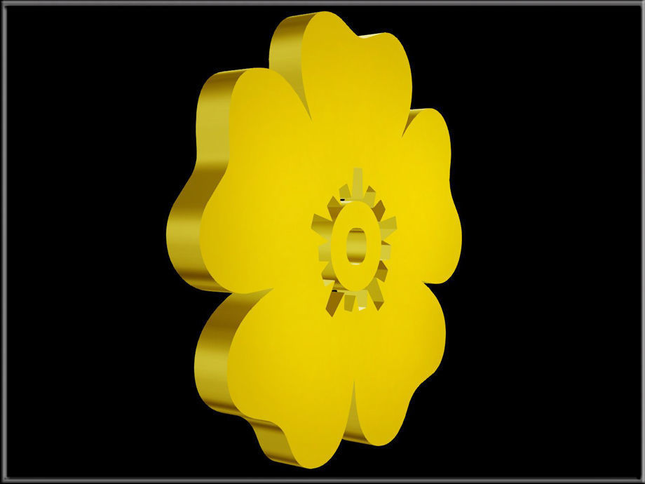 Flower 05 Low-poly 3D model_4