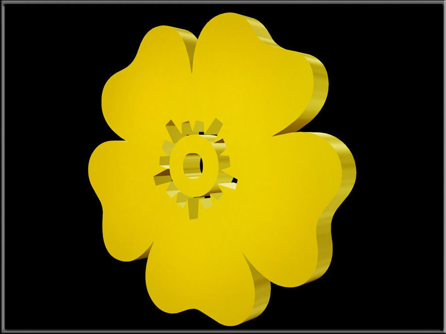Flower 05 Low-poly 3D model_2