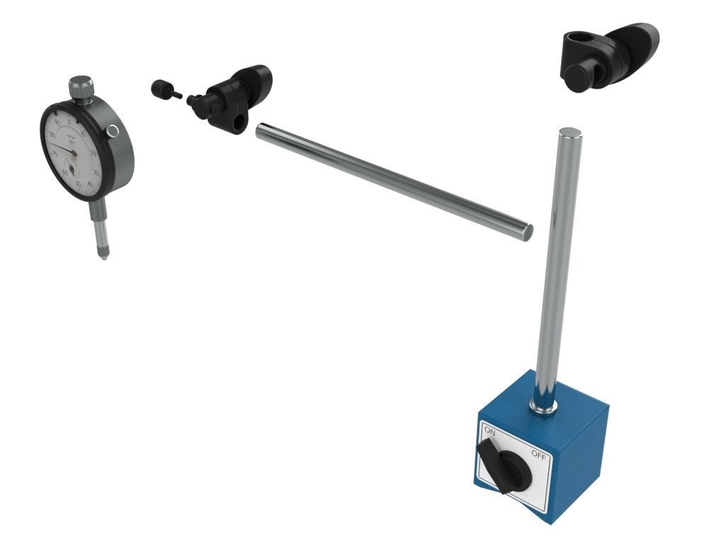 Dial Indicator With Magnetic Base 3D model_13