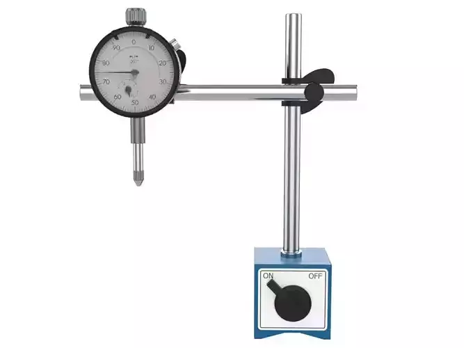 Dial Indicator With Magnetic Base 3D model