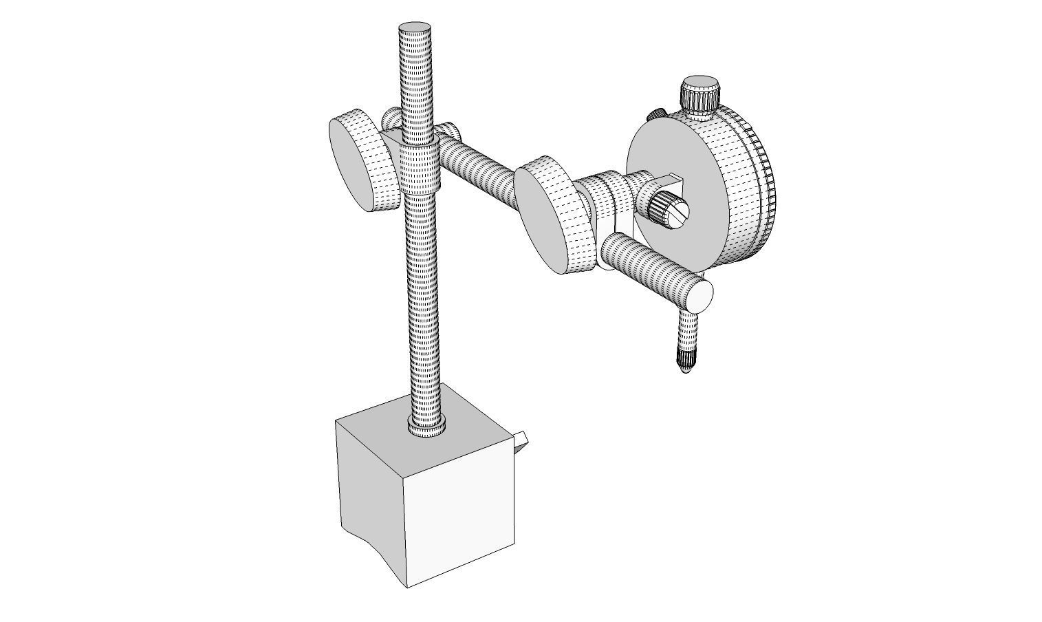 Dial Indicator With Magnetic Base 3D model_18