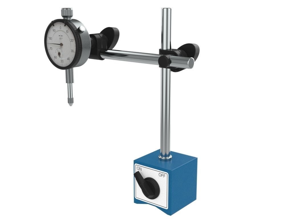 Dial Indicator With Magnetic Base 3D model_1
