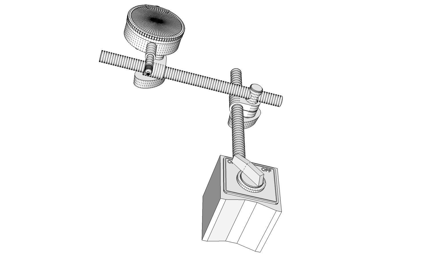 Dial Indicator With Magnetic Base 3D model_19