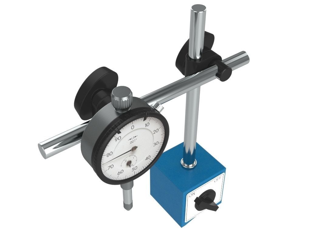 Dial Indicator With Magnetic Base 3D model_8
