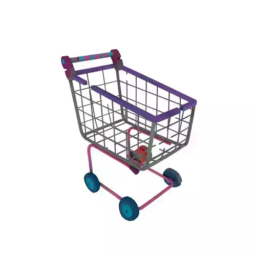 Supermarket cart 3D model
