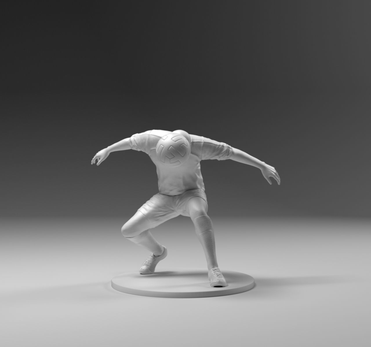 Footballer 03 Headstrike 01 Stl 3D print model_14