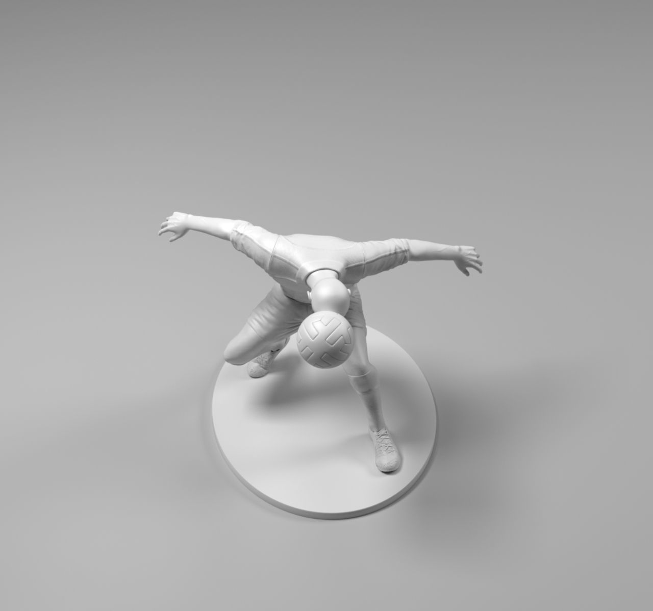 Footballer 03 Headstrike 01 Stl 3D print model_16