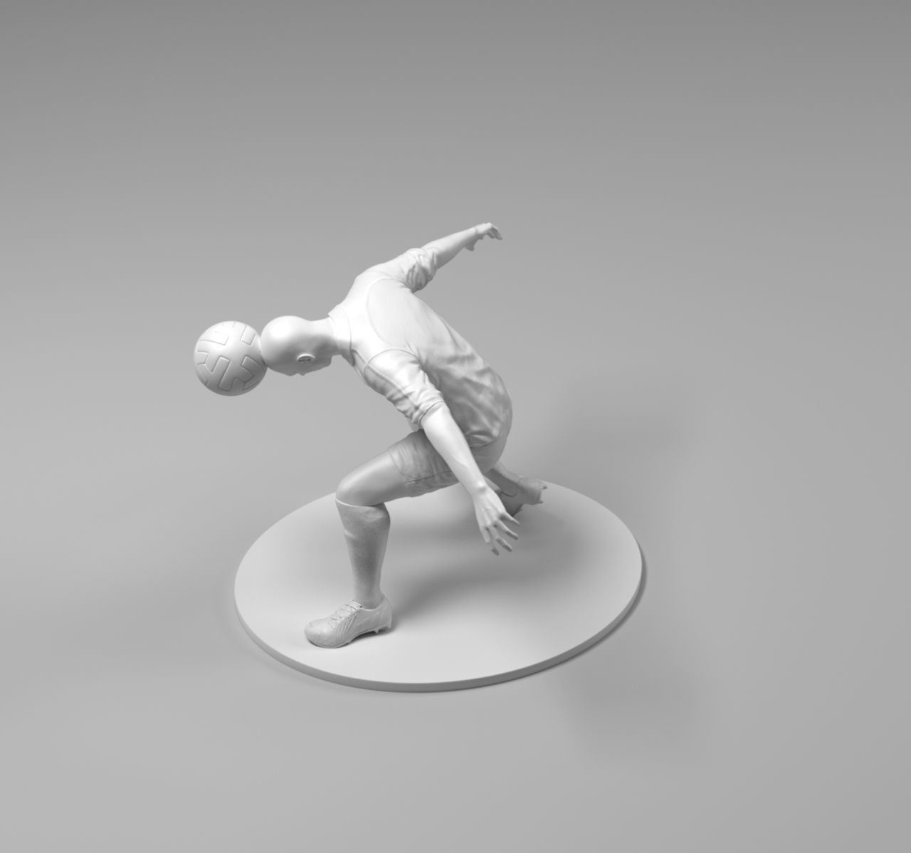 Footballer 03 Headstrike 01 Stl 3D print model_12