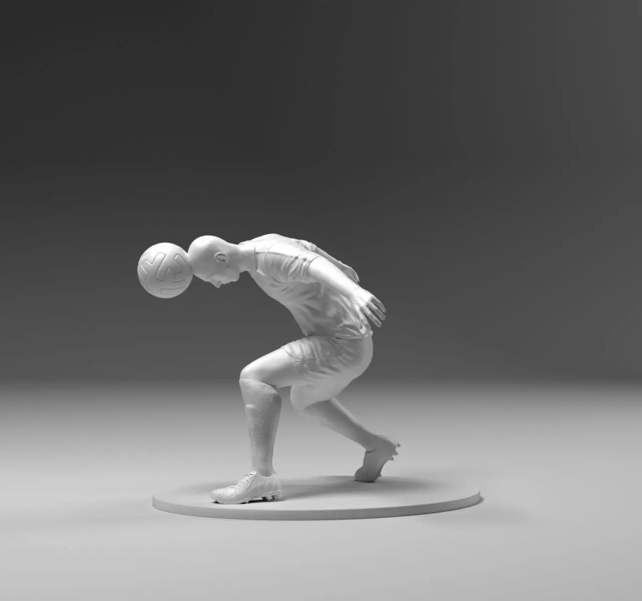 Footballer 03 Headstrike 01 Stl 3D print model_3