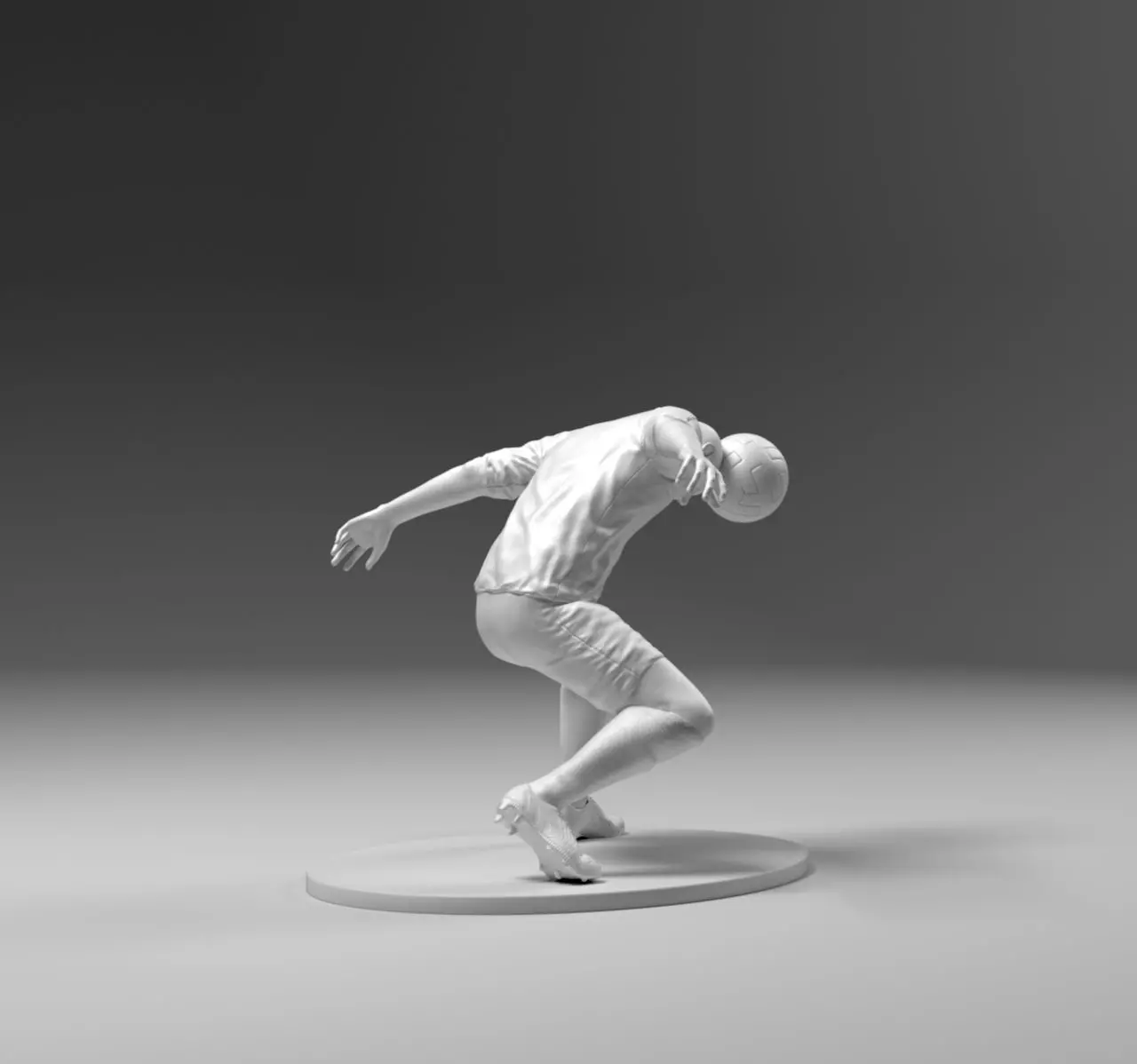 Footballer 03 Headstrike 01 Stl 3D print model_1