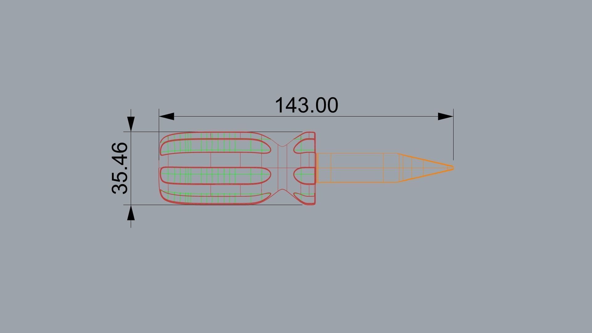 Scrrewdriver ballpoint pen 3D print model_6