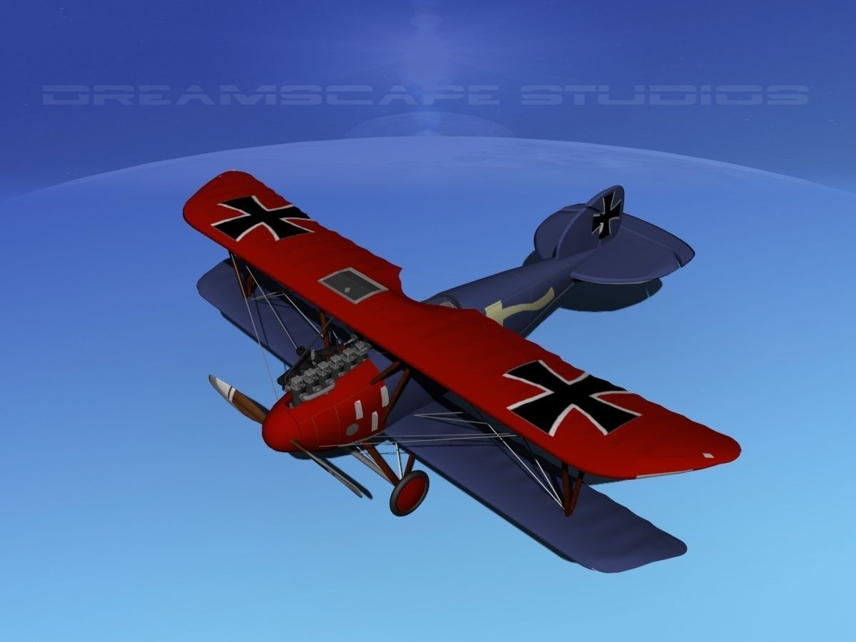 Albatross DIII Fighter 3D model_10